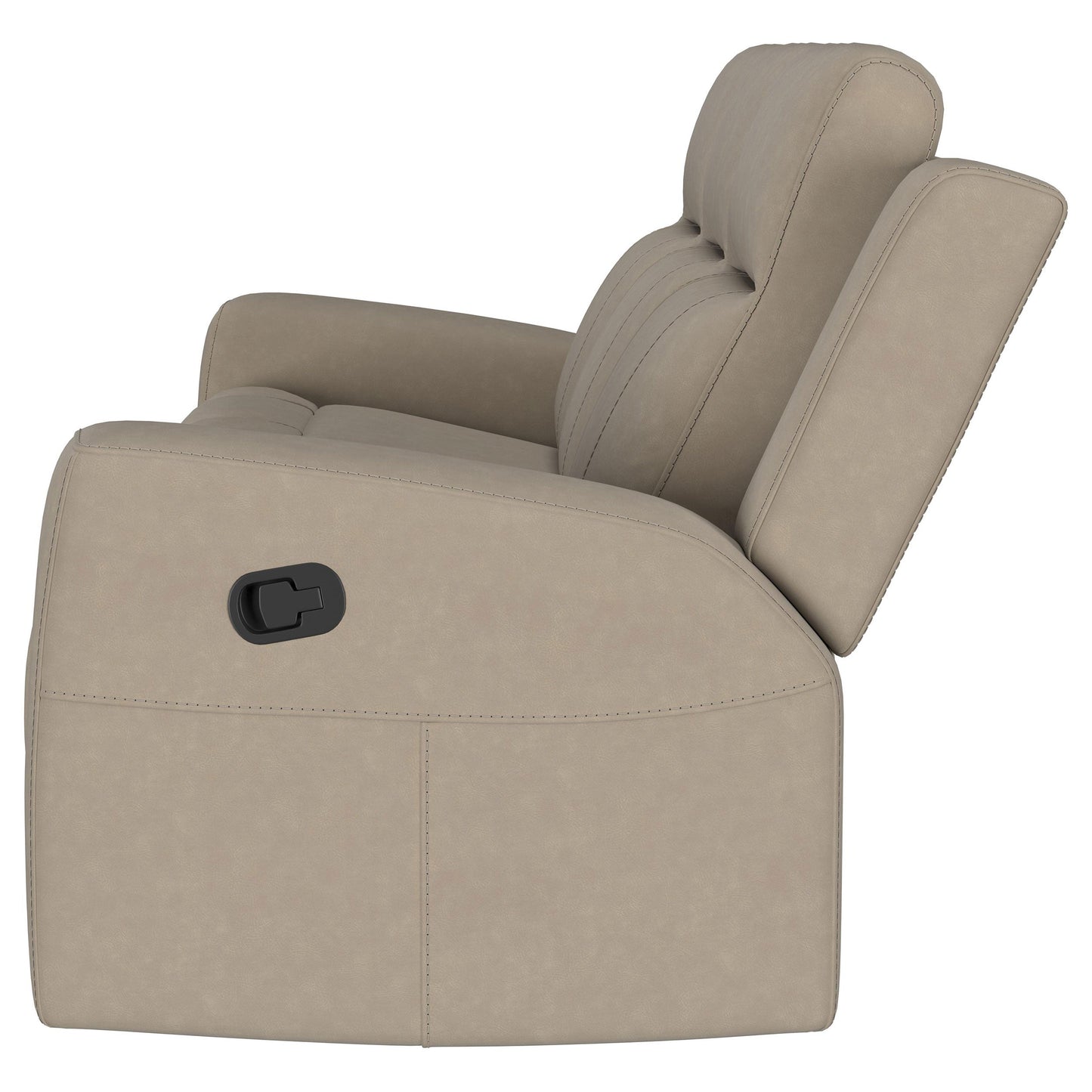 Sofá reclinable móvil tapizado Brentwood en color carbón oscuro