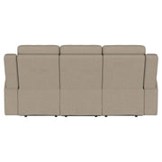 Sofá reclinable móvil tapizado Brentwood en color carbón oscuro