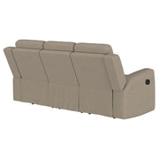 Sofá reclinable móvil tapizado Brentwood en color carbón oscuro