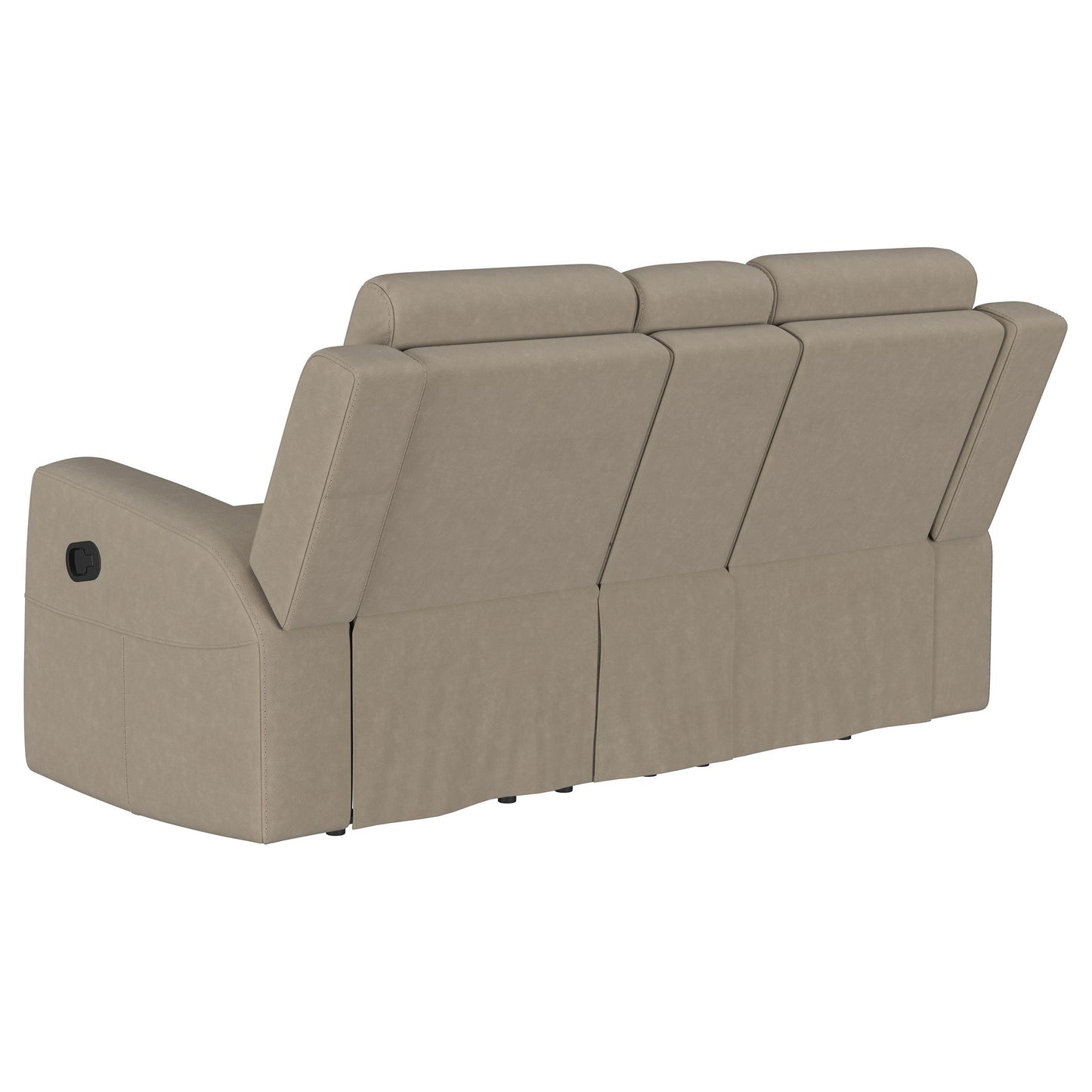 Loveseat reclinable con movimiento tapizado Brentwood en color topo