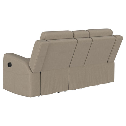 Loveseat reclinable con movimiento tapizado Brentwood en color topo