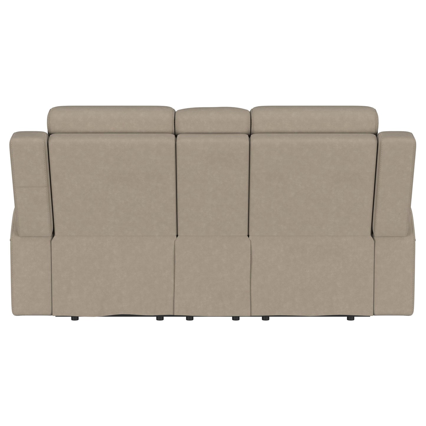 Loveseat reclinable con movimiento tapizado Brentwood en color topo