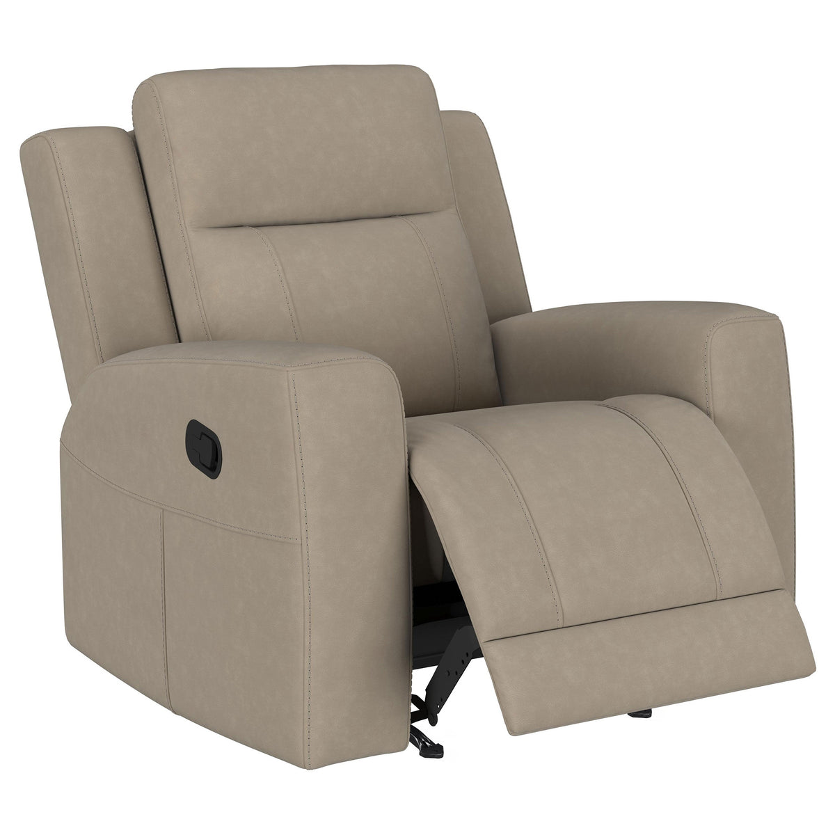 Sillón reclinable tapizado Brentwood color carbón oscuro