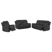 Brentwood Upholstered Reclining Sofa Set Charcoal
