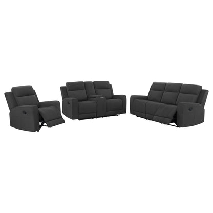 Conjunto de sofá reclinable tapizado Brentwood color carbón