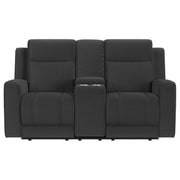 Brentwood Upholstered Reclining Sofa Set Charcoal
