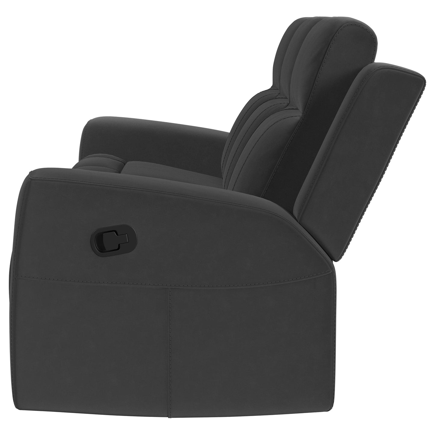 Sofá reclinable móvil tapizado Brentwood en color carbón oscuro