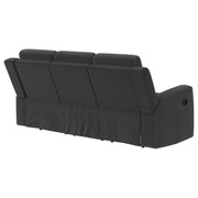 Sofá reclinable móvil tapizado Brentwood en color carbón oscuro