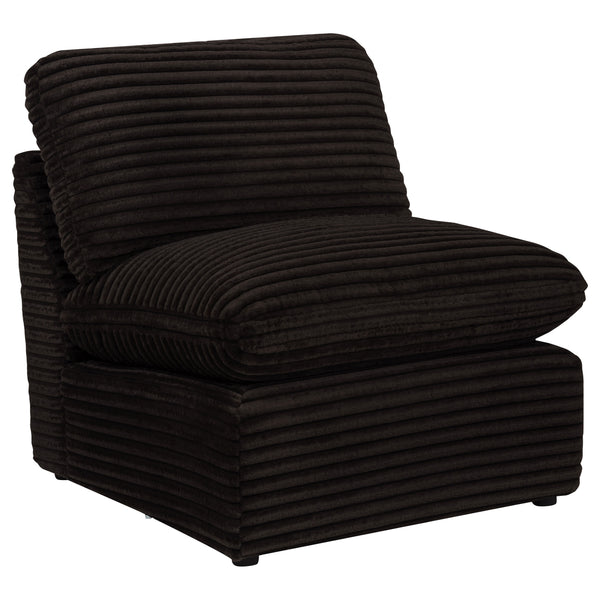 Collins Modular Armless Chair Chocolate Brown