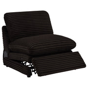 Collins Modular Power Armless Recliner Chocolate Brown