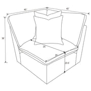 Collins Modular Corner Chair Chocolate Brown