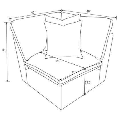 Collins Modular Corner Chair Chocolate Brown