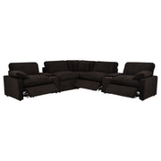 Collins 7-piece Modular Power Reclining Sectional Chocolate Brown