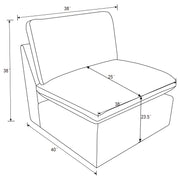 Collins Modular Armless Chair Black
