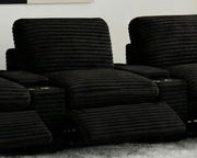Collins Modular Power Armless Recliner Black
