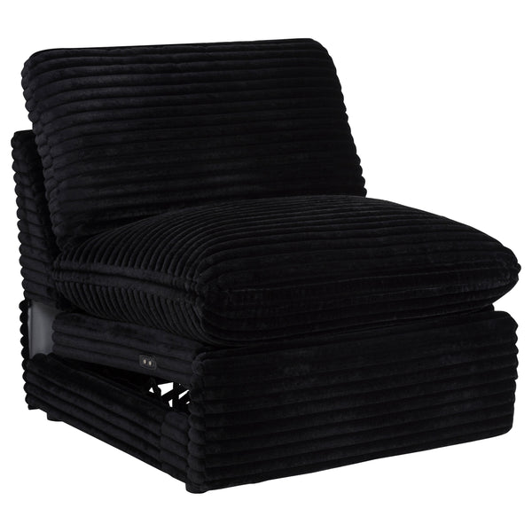 Collins Modular Power Armless Recliner Black
