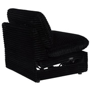 Collins Modular Power Armless Recliner Black