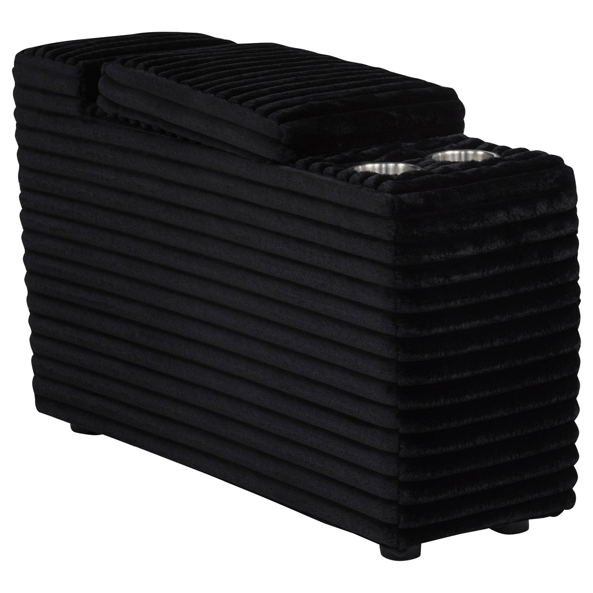 Collins Upholstered Modular Storage Console Black
