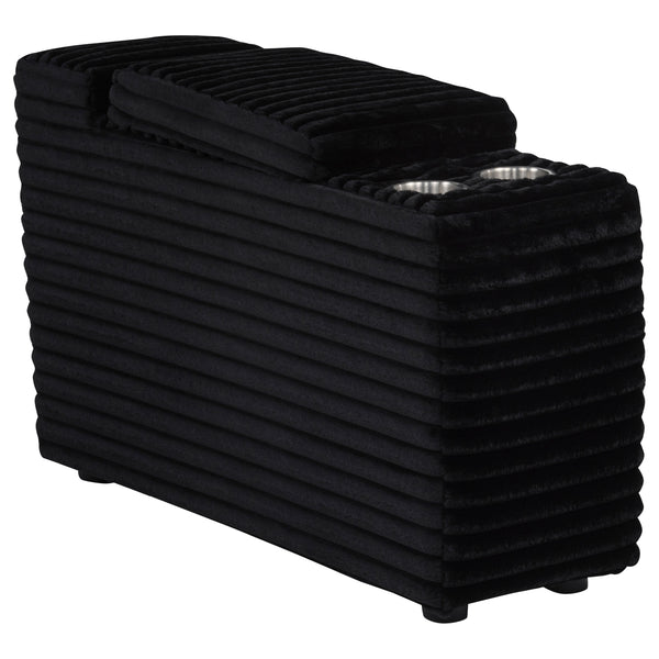Collins Upholstered Modular Storage Console Black