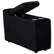 Collins Upholstered Modular Storage Console Black