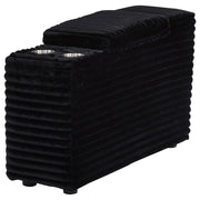 Collins Upholstered Modular Storage Console Black