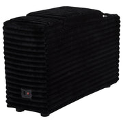 Collins Upholstered Modular Storage Console Black