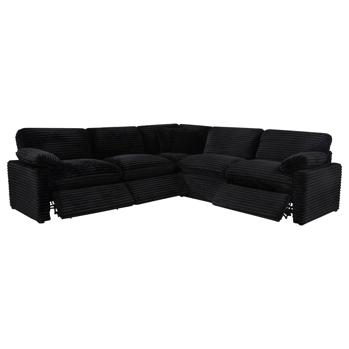 Collins 5-piece Modular Power Reclining Sectional Black