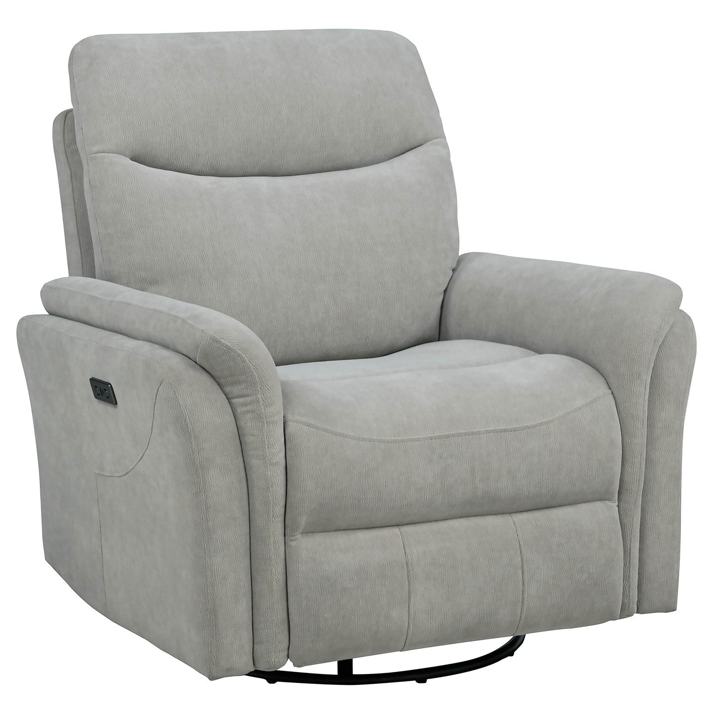 Adler Upholstered Power Swivel Glider Recliner