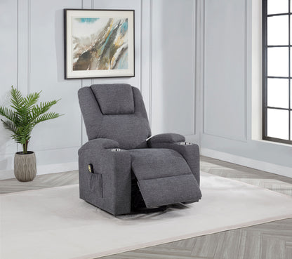 Louie Chenille Upholstered Power Lift Massage Chair