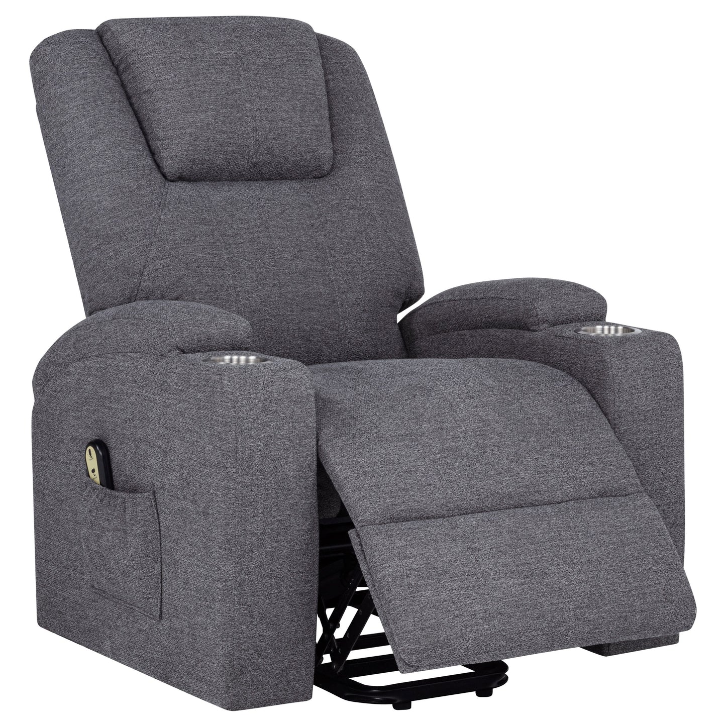 Louie Chenille Upholstered Power Lift Massage Chair
