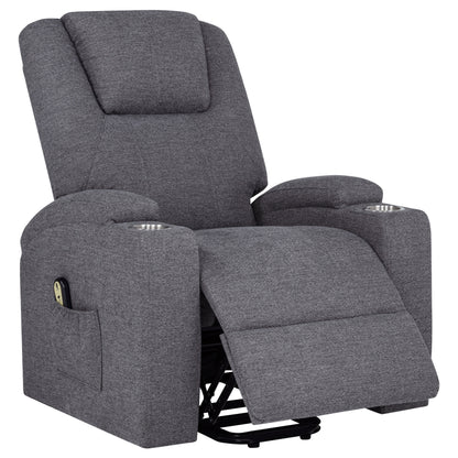 Louie Chenille Upholstered Power Lift Massage Chair