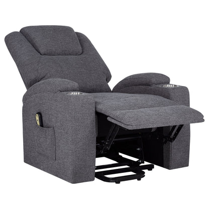 Louie Chenille Upholstered Power Lift Massage Chair
