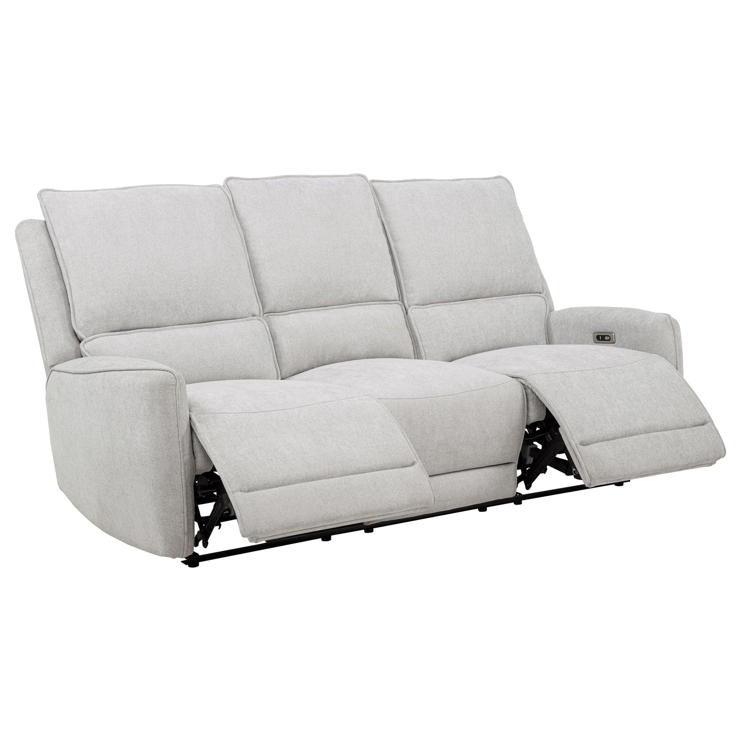 Sylmar Chenille Power Reclining Sofa Set Dove Grey