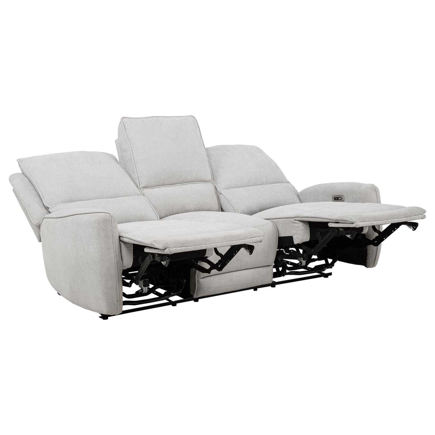 Sylmar Chenille Power Reclining Sofa Set Dove Grey
