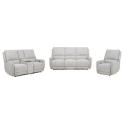 Sylmar Chenille Power Reclining Sofa Set Dove Grey
