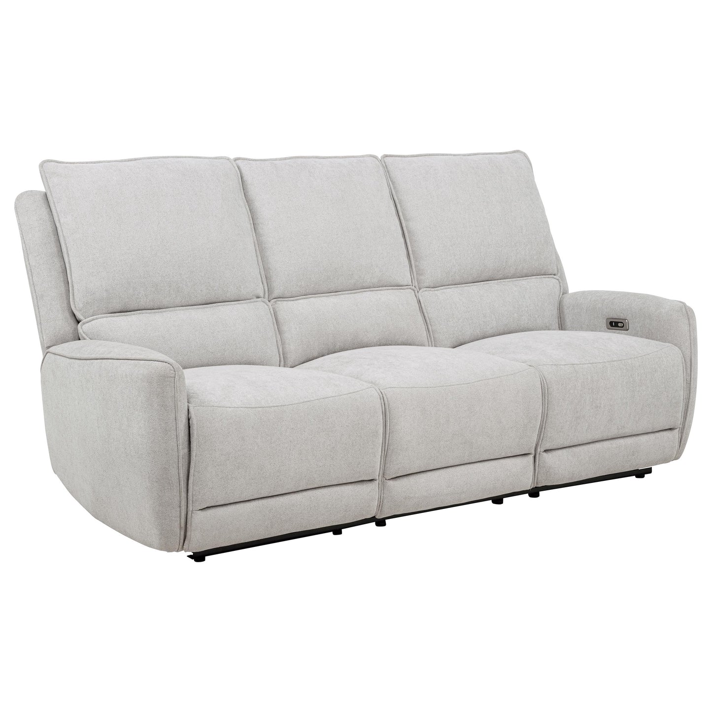 Sylmar Chenille Power Reclining Sofa Set Dove Grey