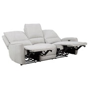 Sylmar Chenille Power Reclining Sofa Set Dove Grey