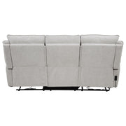 Sylmar Chenille Upholstered Power Reclining Sofa Dove Grey