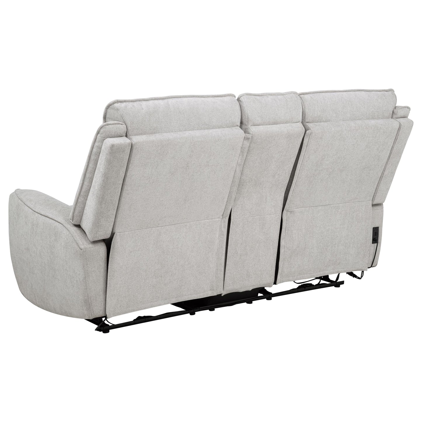 Sylmar Chenille Upholstered Power Reclining Loveseat Grey