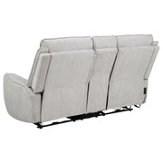 Sylmar Chenille Upholstered Power Reclining Loveseat Grey