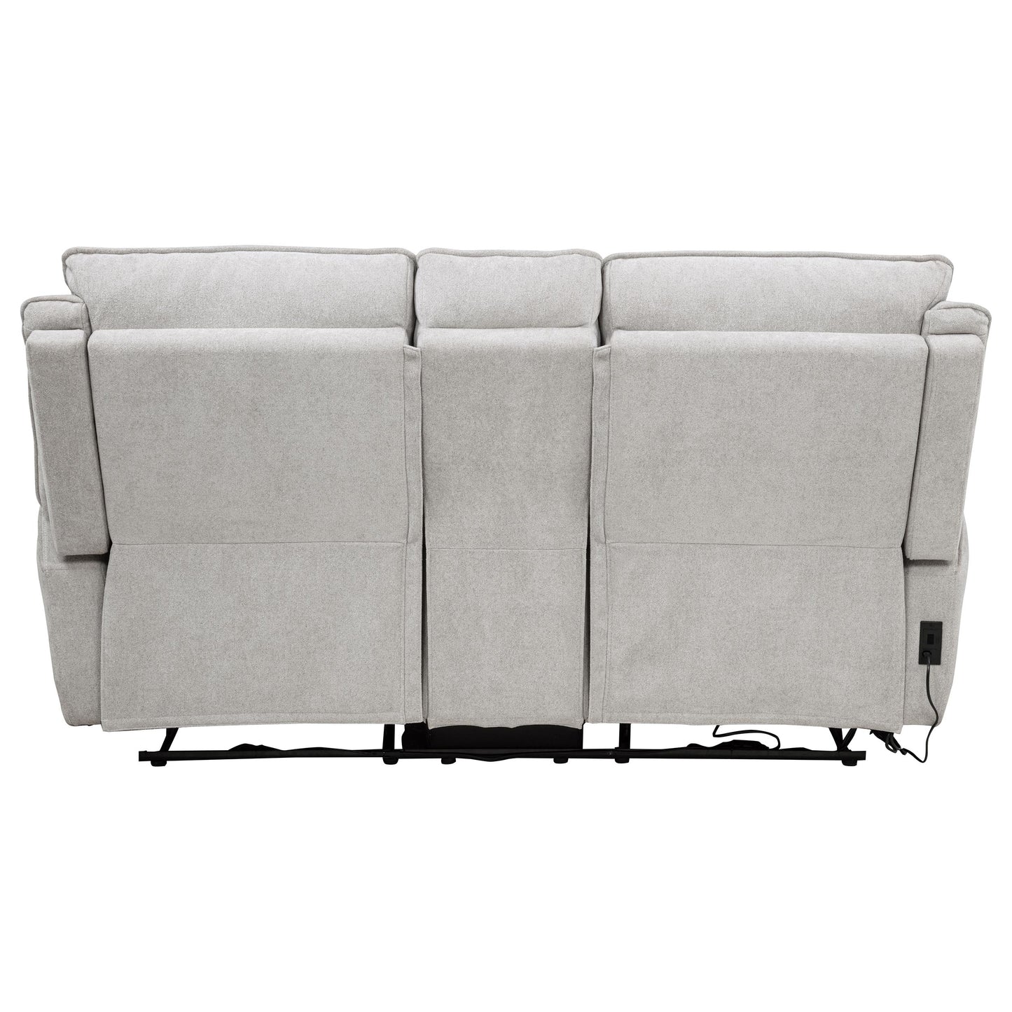 Sylmar Chenille Upholstered Power Reclining Loveseat Grey