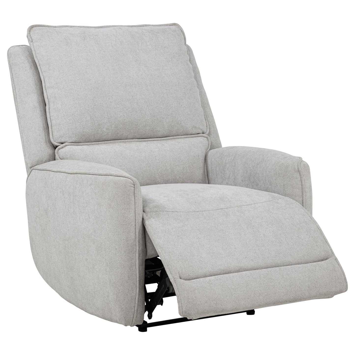 Sylmar Chenille Upholstered Power Recliner Dove Grey