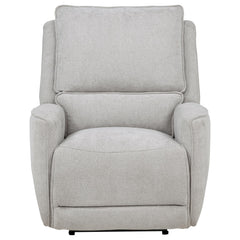 Sylmar Chenille Upholstered Power Recliner Dove Grey