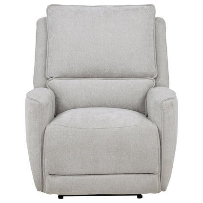 Sylmar Chenille Upholstered Power Recliner Dove Grey