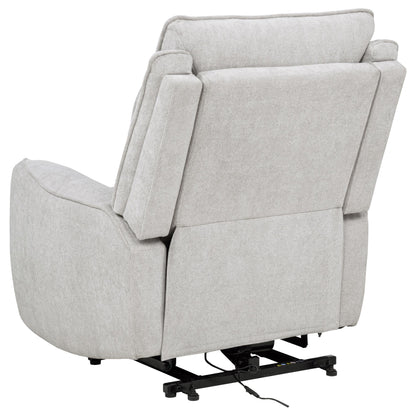 Sylmar Chenille Upholstered Dual Power Lift Recliner Grey