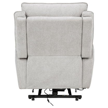 Sylmar Chenille Upholstered Dual Power Lift Recliner Grey