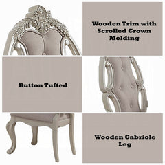 Ragenardus 43"H Upholstered Side Chair with Button Tufted Backrest (Set-2)