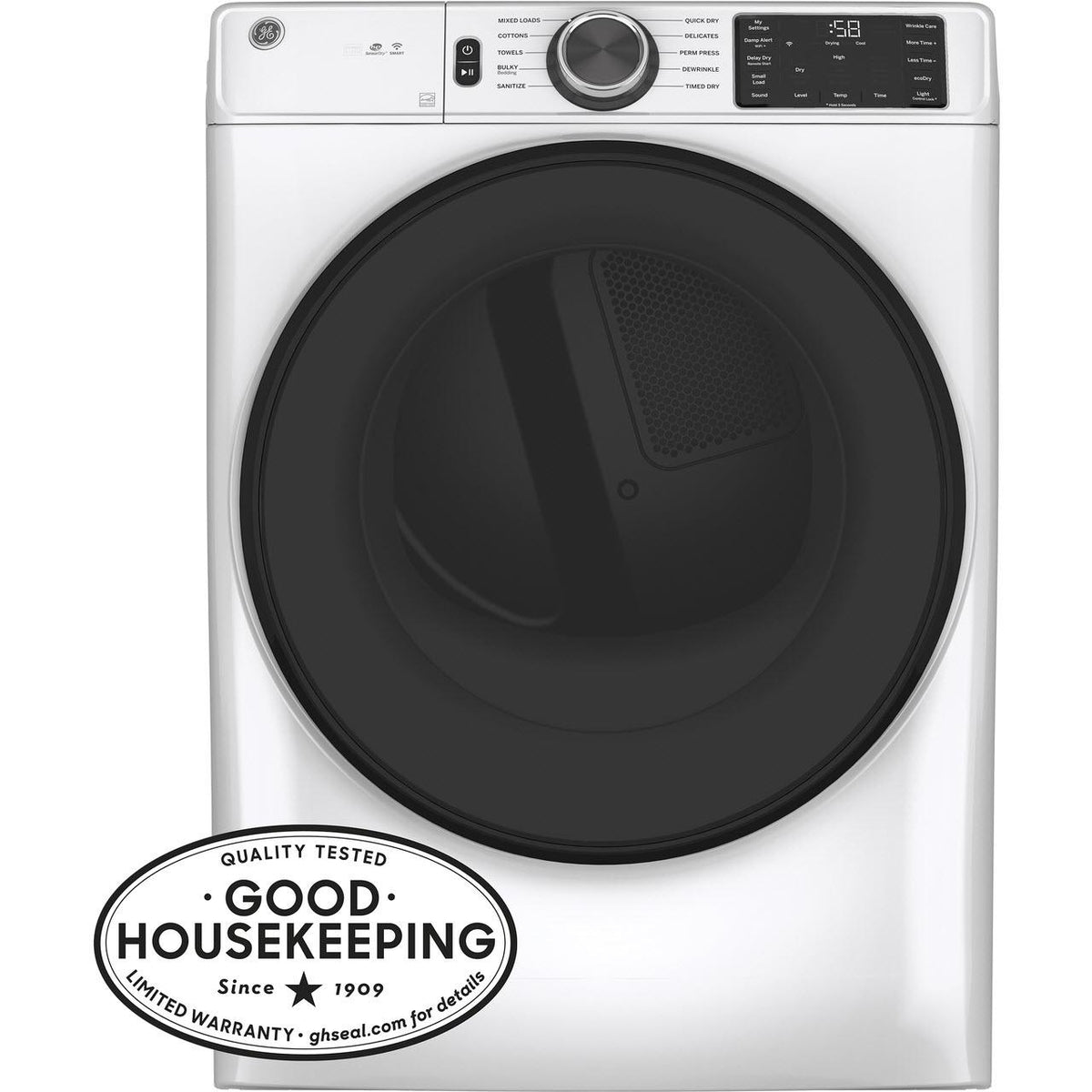  GE 7.8 cu.ft. Electric Dryer with Built-In WiFi GFV55ESSNWW IMAGE 1