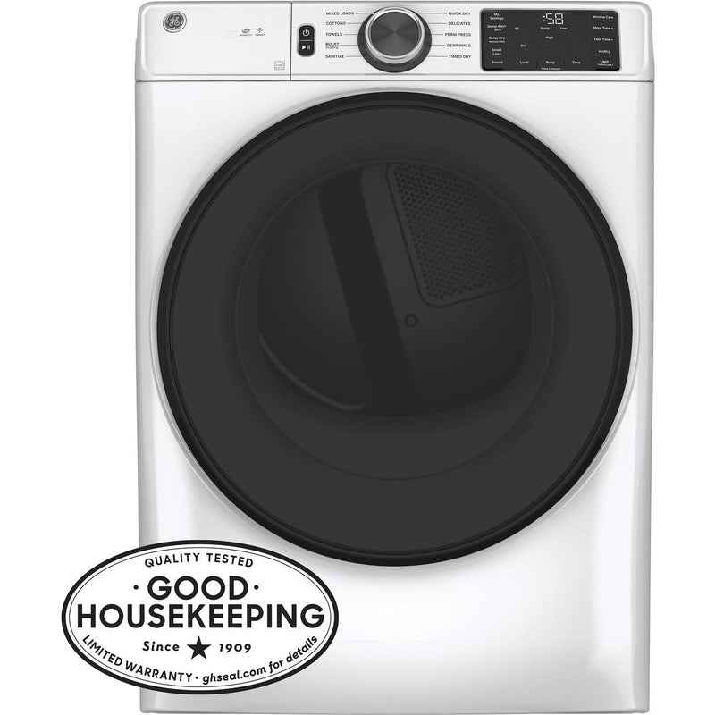 GE 7.8 cu.ft. Electric Dryer with Built-In WiFi GFV55ESSNWW