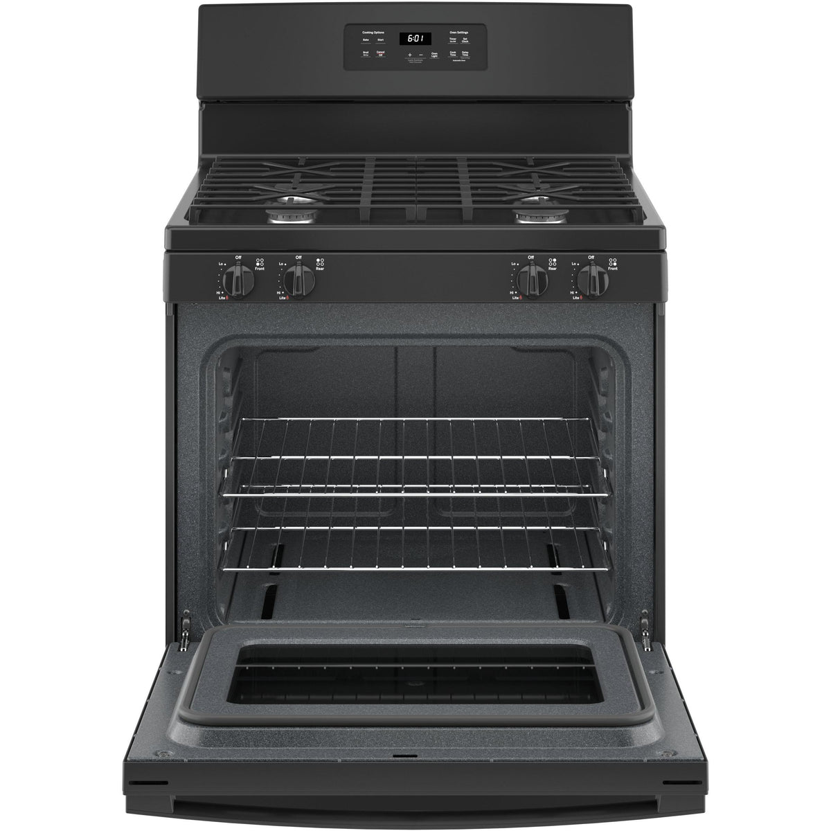  GE 30-inch Freestanding Gas Range with Precise Simmer Burner JGBS61DPBB IMAGE 2